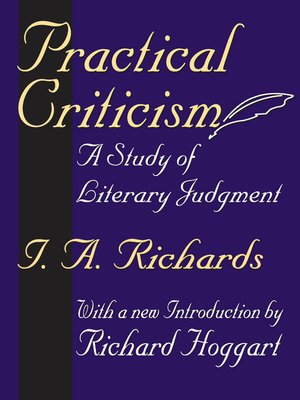 cover image of Practical Criticism